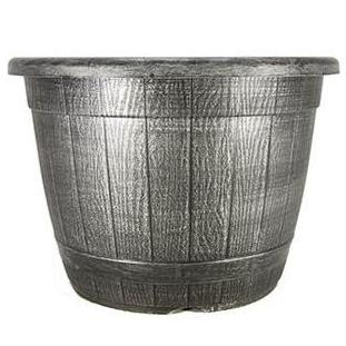 Rustico Planter 42cm x 30.5cm Black with Silver