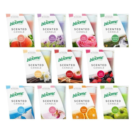 Bloome Scented Glass Candles Assorted - Case of 12