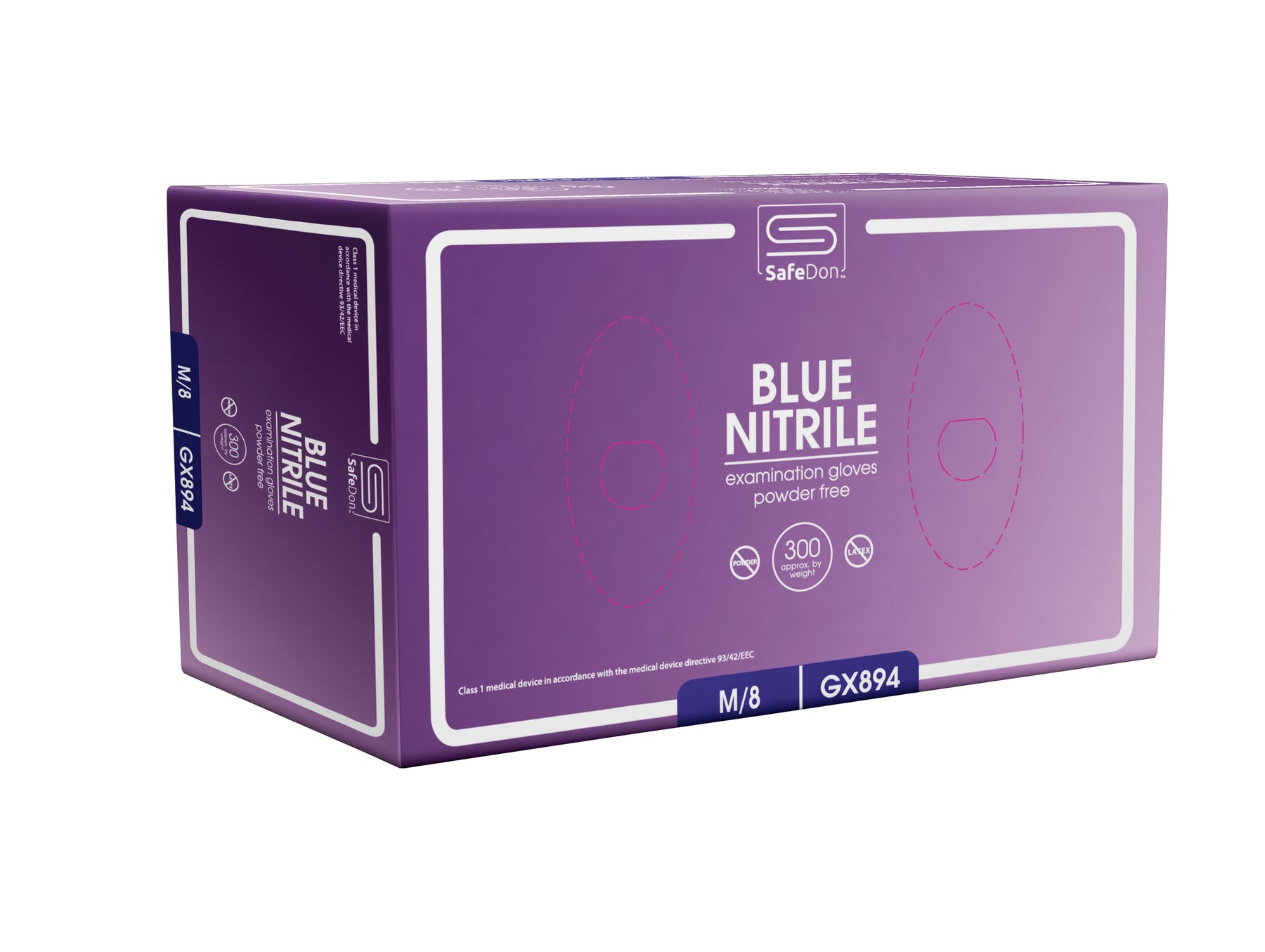 SafeDon Blue Nitrile Gloves 300 Pack Wholesale