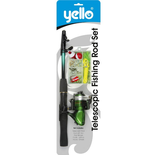 Yello Telescopic Junior Fishing Rod Set