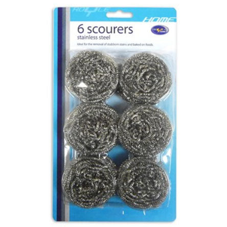 Stainless Steel Scourers 6 Pack