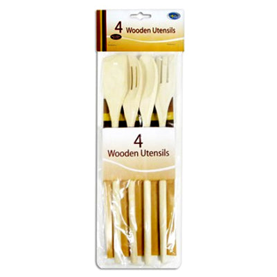 4 pack of Wooden Kitchen Utensils