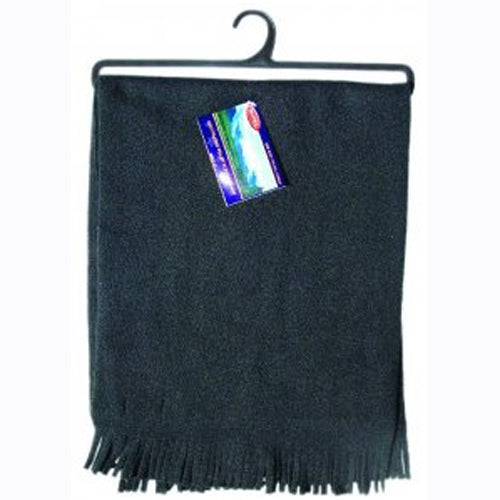 Unisex Black Polar fleece scarf