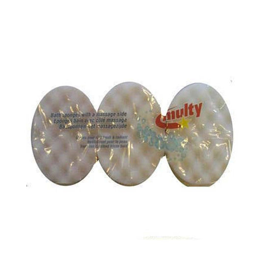 3 pack massaging bath sponges