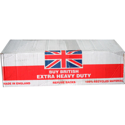 Extra Heavy Duty Black Refuse Sacks Bags 39" White Case Buy British