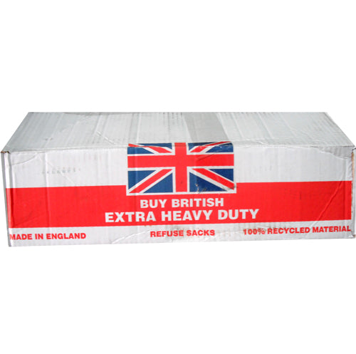 Extra Heavy Duty Black Refuse Sacks Bags 39" White Case Buy British
