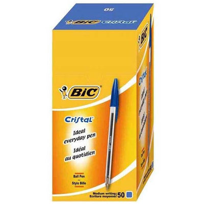 BiC Ballpoint Pen Cristal Blue Medium 50 Pack