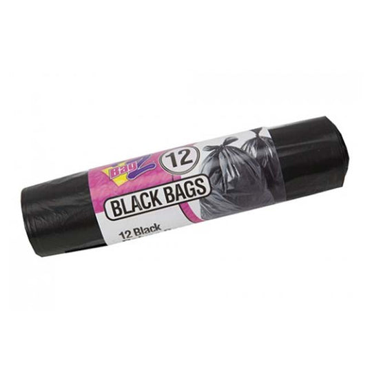 Extra Strong Black Bags 12 Pack