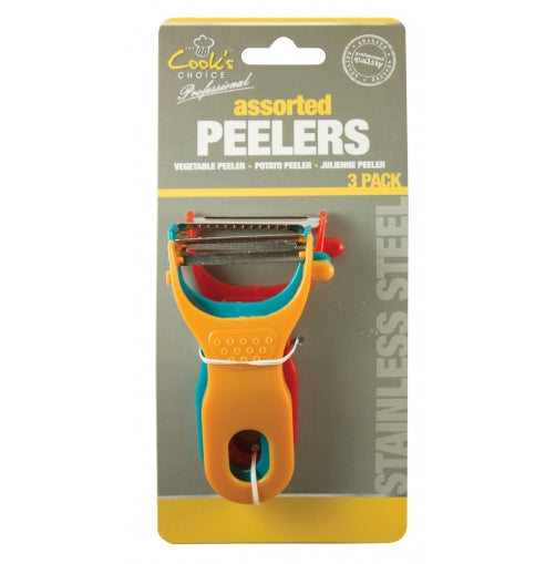 3 pack Peeler 3 assorted Blades