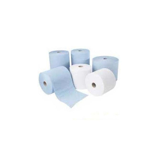 6 Centrefeed hand paper rolls blue