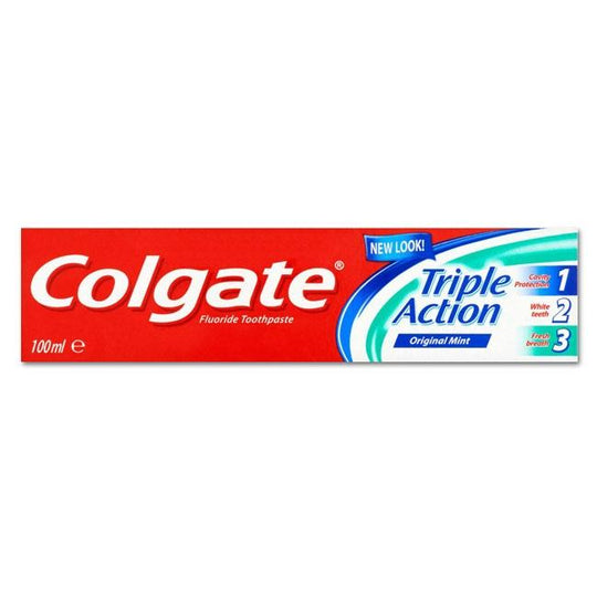 Colgate Toothpaste Triple Action Original Mint 100ml - Case of 12