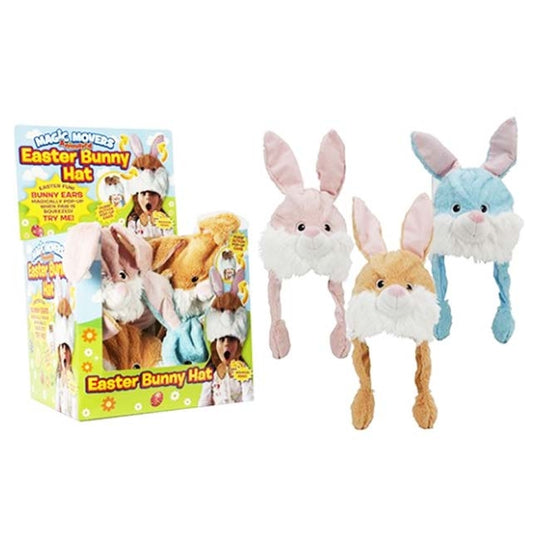 3 Assorted Coloured Rabbit Hat With Moving Ears