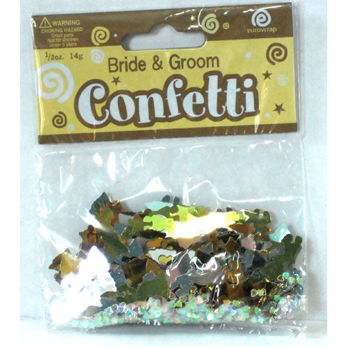 foil Bride and Groom confetti