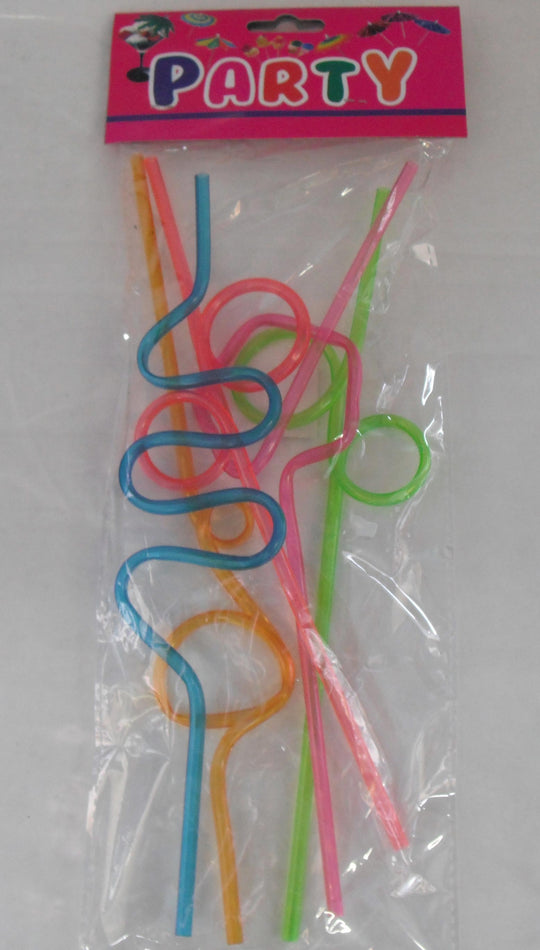 5 pack Curly Straws