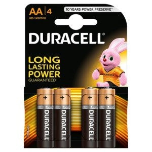 Duracell AA Battery 4 Pack - Case of 20