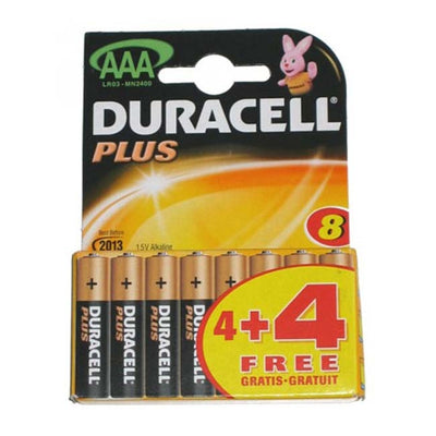 Duracell Plus AAA Battery 4 Pack - Case of 10