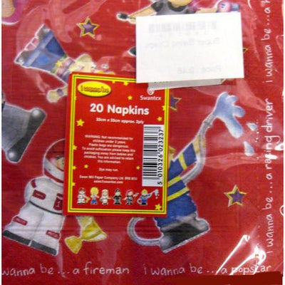 Pack of 20 kids party 2ply napkins