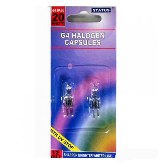 Status Halogen Bulb G4 Capsule 20W 2pk Wholesale