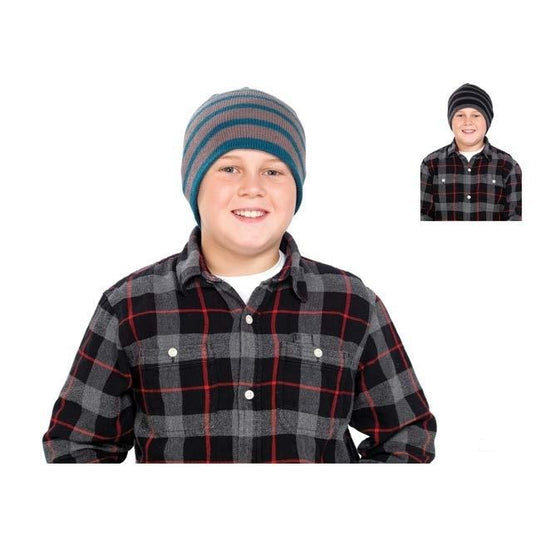Kids Striped Beanie Hat