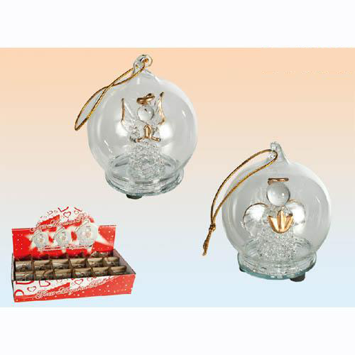 Glass Angel in hanging or standing ball