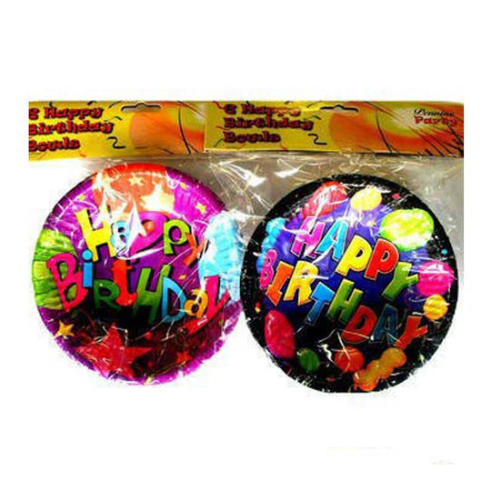 6pc Happy birthday Paper Bowls