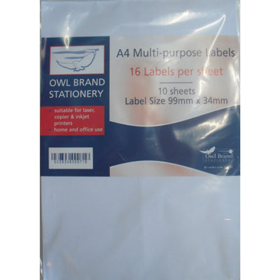 A4 multi purpose labels