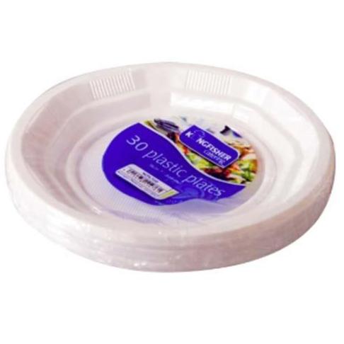 Kingfisher Plastic Plates White 7" 20 Pack