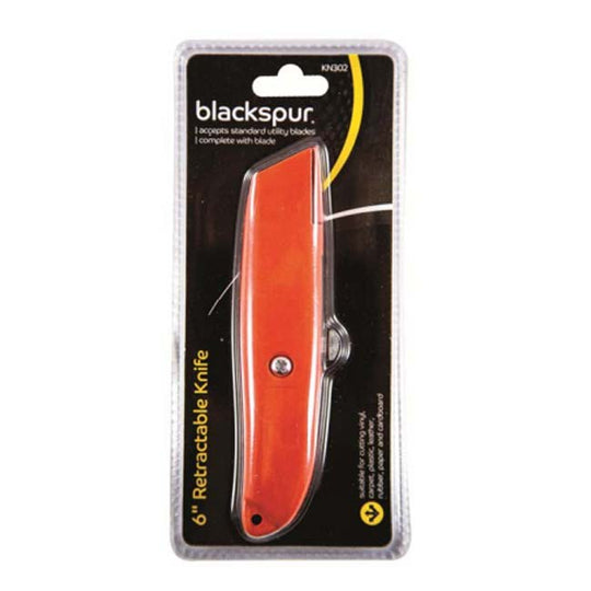 Blackspur Retractable Knife & Blade 6"