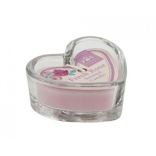 Large Glass Heart Candle