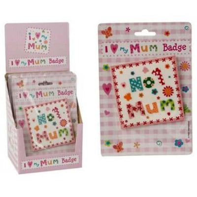 No 1 Mum Rubber Badge