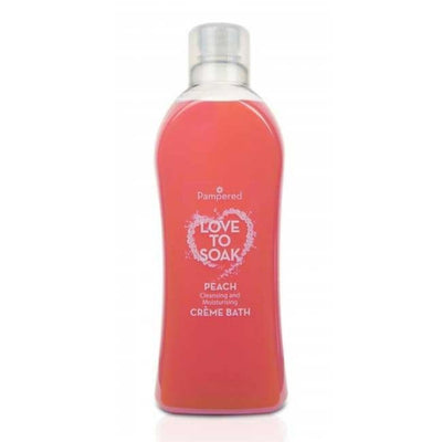Pampered Crème Bath Moisturising Peach 1 Litre - Case of 9