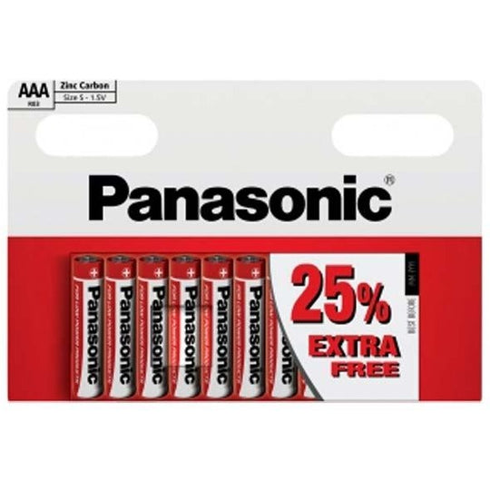Panasonic Zinc Carbon AAA Battery 25% Extra Free 10 Pack - Case of 20