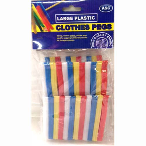 Large Plastic Clothes Pegs 24 Pack
