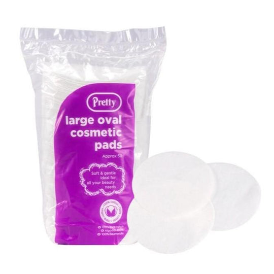 Pretty Cosmetic Cotton Pads Large Oval 50 Pack - Case of 12