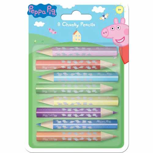 Peppa Pig 8 pack Chunky Coloured Pencils