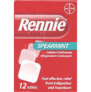 12pk Rennie Spearmint Tablets