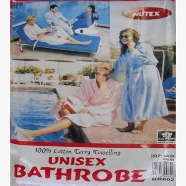 Unisex towelling bath robe