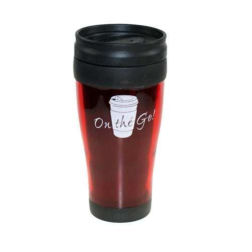 On the go travel mug Red