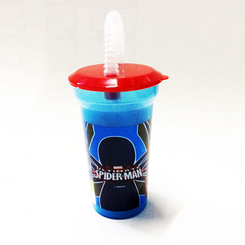 Childrens Cup with Straw Spiderman