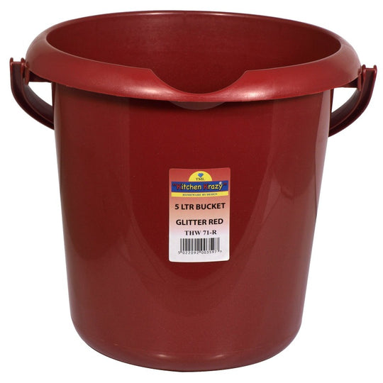 Bucket with Handle & Spout 5 Litre Red