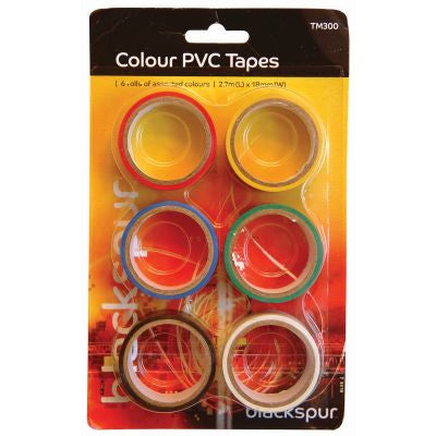 Blackspur PVC Tape 6 Rolls