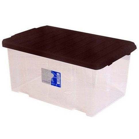 Stackable Storage Container Box with Black Lid 5L