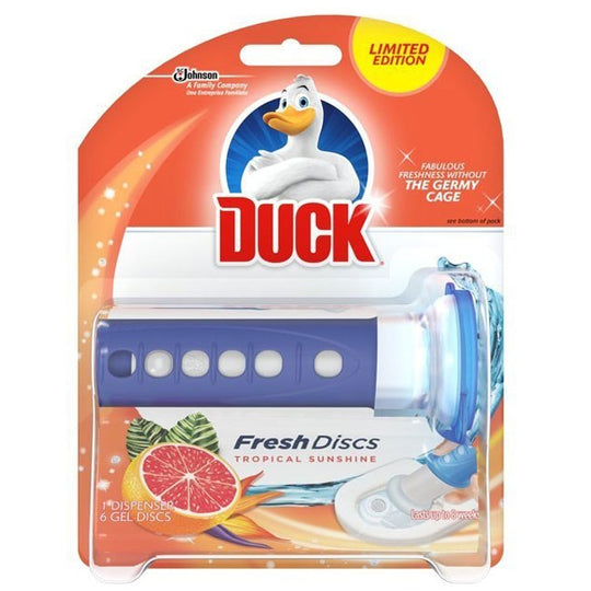 Toilet Duck Fresh Discs 36ml & Dispenser Tropical Sunshine - Case of 10