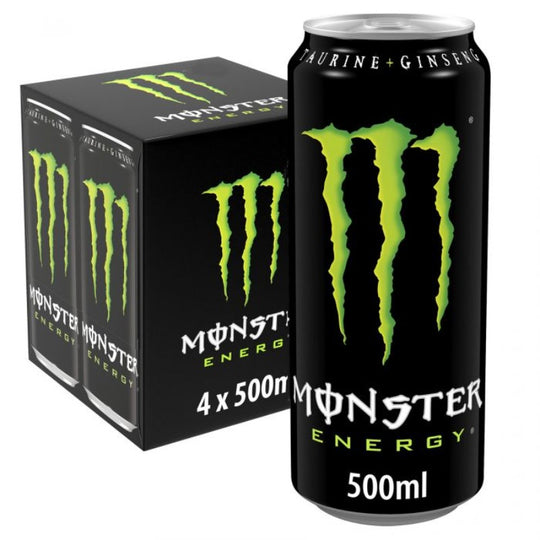 Monster Energy Drink Can 4 Pack 500ml £4.99 PMP - Case of 6