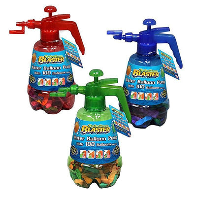 Water Balloon Pump With 100 Balloons 4 Assorted Colours