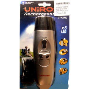 Uniross rechargeable 5LED dynamo torch