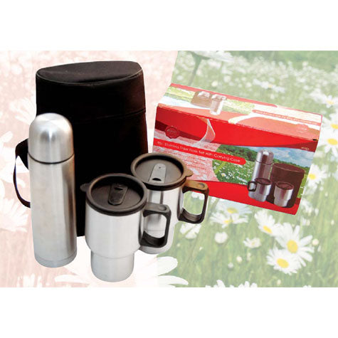 Redwood Leisure Stainless Steel Flask 3 Piece Set