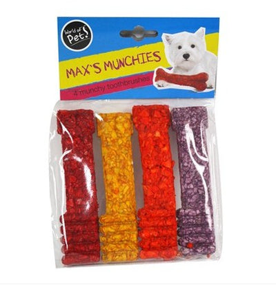 4 pack Dog Munchy Toothbrush