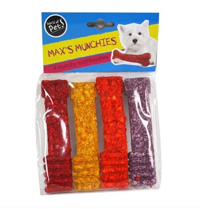 4 pack Dog Munchy Toothbrush