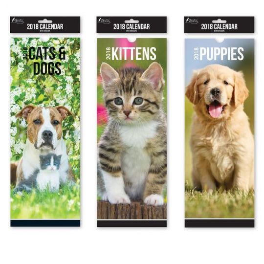 2018 Pets Slimline Calendar